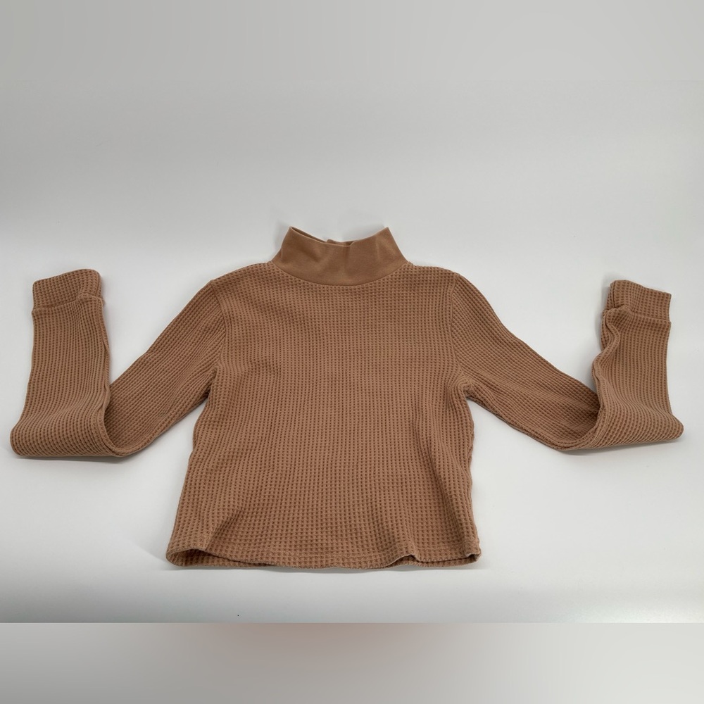 ⭐️Aerie Tan Waffle Knit Turtleneck Shirt